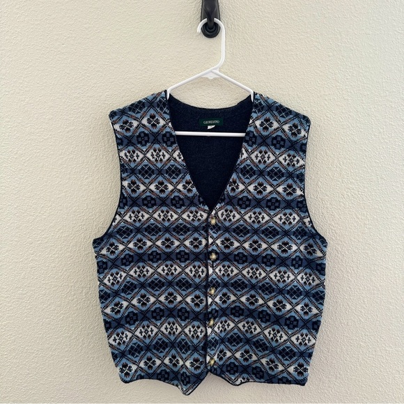 Other - Giordano Wool‎ blend Fair Isle Sweater Vest - Cozy Grandpacore Preppy Academia L